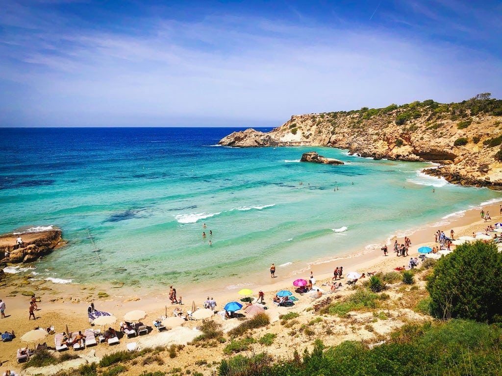 Cala Tarida baai strand Ibiza Cotton 